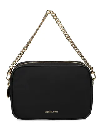 Michael Michael Kors logo-lettering crossbody bag - women - Polyester - One Size - Black