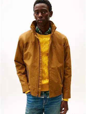 Tommy Hilfiger Mens Water-Resistant Hooded Regatta Jacket - Brown - XXL