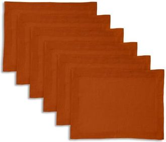 Solino Home Linen Placemats Set of 4, 14 x 19 Inch for Dining Table, Holiday and Everyday Table Decor - Sonoma in Cinnamon Stick at Nordstrom, Size