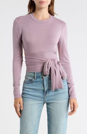 Go Couture Tie Back Top in Lavender Interlock at Nordstrom Rack, Size X-Large