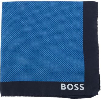 HUGO BOSS Heren Zakdoek met logo (Blauw)