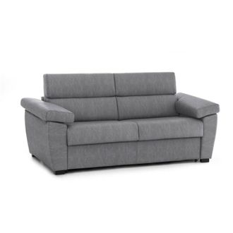 Dmora Dmora - Sof&aacute; Cama 3 Plazas Quintina, Sof&aacute; Convertible Para Sal&oacute;n, Acolchado, Desenfundable, Calidad 100% Made In Italy, 225x95 H100 Cm, Gris Claro