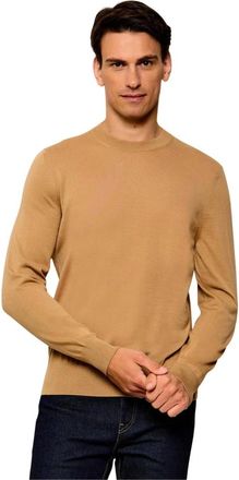 HUGO BOSS Truien & Vesten, Heren, Beige, S, Round-neck Truien