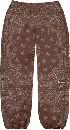 SUPREME SS26 Reflective Bandana Track Pant Brown SUP-SS26-295-BRN