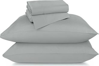 California Design Den Hotel Luxe 800 Thread Count 100% Cotton Sateen Sheet Set in Light Grey at Nordstrom, Size Queen