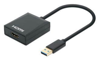 Manhattan Adattatore Manhattan Usb 3.0 Con Connettore Maschio Type A E Porta Hdmi Femmina, Lunghezza 15 Cm, Modello 153690