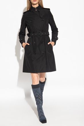 Burberry Kensington Trench Coat, Womens, Black