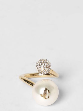 Jimmy Choo London Anello Auri Jimmy Choo in ottone con pav&egrave; di strass