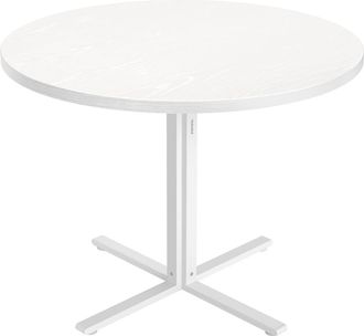 Vasagle Mesa de comedor redonda para 4 personas de color blanco