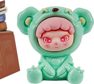 Generic Bear Statue Keychain - Cute Bear Resin Statue Bag Charm - Tabletop Decor Animal Figurine for Boys, Girls, Kid, Adults