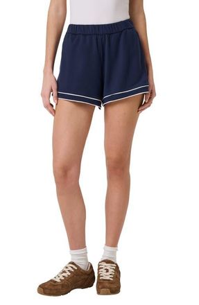 Travis Mathew Cloud Terry Varsity Shorts in Navy Blazer at Nordstrom, Size Large
