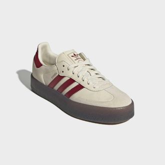adidas Sneaker ADIDAS ORIGINALS SAMBAE, Damen, Gr. 38,5, cream wei&szlig;, team victory rot, shadow rot, Leder, Schuhe Sneaker