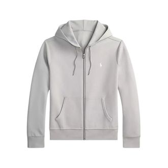 Polo Ralph Lauren Double-Knit Full-Zip Hoodie - Heren - Sweatshirts & Hoodies - Grijs - Maat: XL Katoen