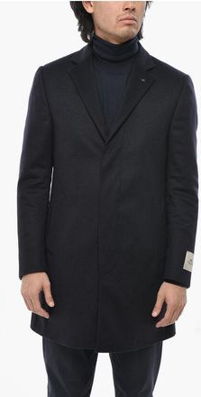 Corneliani CC COLLECTION Cappotto Foderato in Lana e Cashmere con Rever taglia 46