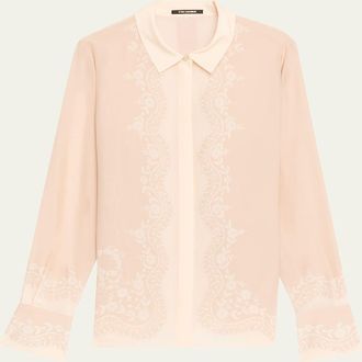 Kobi Halperin Serena Floral-Print Silk Blouse