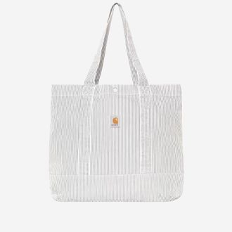 Carhartt Work in Progress Mens Tote Bag Striped Cotton Grey Shoulder