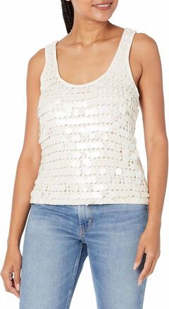 Splendid Tatum Sequin Tank In Ivory