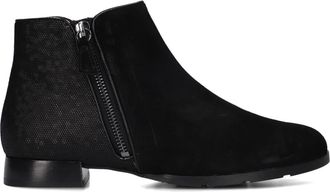Hassia Zwarte Su&egrave;de Enkellaarzen - Dames - Enkellaarsjes - Zwart - 39 EU - Su&egrave;de - Schoenen