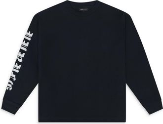 Purple Black Beauty Textured Jersey LS T-shirt
