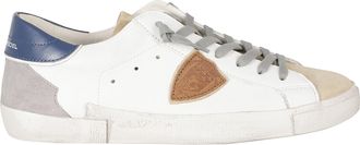 Philippe Model Vintage Mixage Blanc Bleu PRSX Low Leather Sneakers