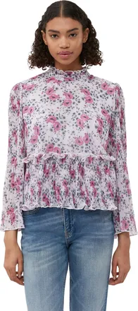 Ganni Pleated Georgette Blouse - Size 10/12 Pink