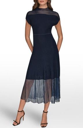 DKNY Sheer Rib Dress in Nightfall at Nordstrom, Size X-Large