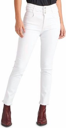 Hudson Vintage Holly High Rise Crop Skinny Jeans In White