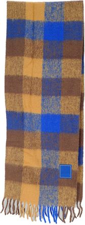 Ader Error Multicolor Checkered Wool Blend Faylen Muffler Scarf