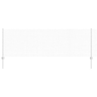 Berkfield Home Welded Wire Fence with 5 U Posts Silver 0.8x10 m Steel