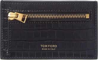 Tom Ford Croc-Embossed Leather Card Holder