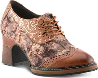 L'Artiste by Spring Step Womens Caden Oxford Shoes, Tan Multi, 9.5-10