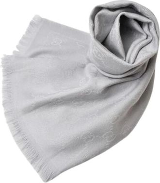 Gucci Pre-owned Scarves, unisex, Gray, Size: ONE SIZE Pre-owned Stole