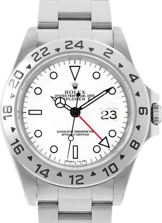 Rolex Pre-owned Rolex Explorer II Automatic White Dial Mens Watch 16570 WSO