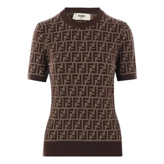 Fendi Mujer, Jerseys, Marr&oacute;n, Talla: L