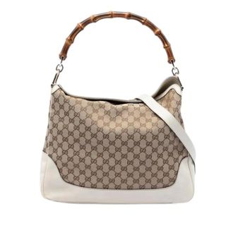 Gucci Pre-owned Shoulder Bags, female, Beige, Size: ONE SIZE Pre-owned Diana Satchel