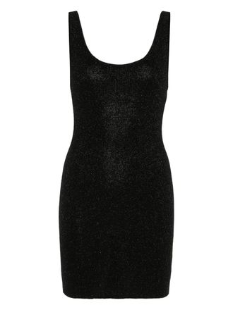 MC2 Saint Barth Lurex gebreide mini-jurk - Zwart