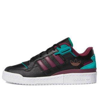 adidas Forum Exhibit Low Shoes Black Victory Crimson H01912