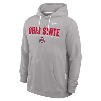 Nike Ohio State Sideline Nike Mens Dri-FIT College Pullover Hoodie in Grey | 03AZ09TOH-HSY