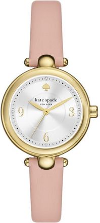 Kate Spade New York gracie leather strap watch, 32mm in Pink at Nordstrom
