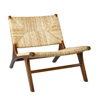 Moycor Sill&oacute;n de madera marr&oacute;n y beige