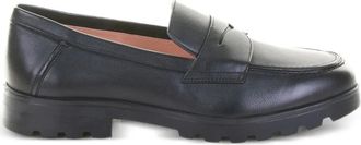 Santoni Leren loafers - Zwart