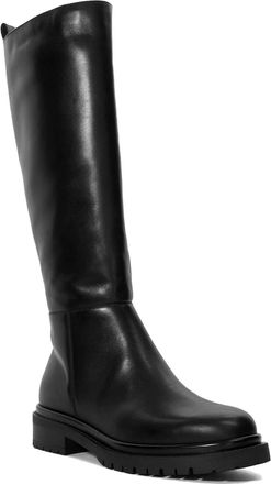 Dune London Ladies TILINGS Chunky Leather Knee-High Boots Size UK 5 Block Heel Knee High Boots