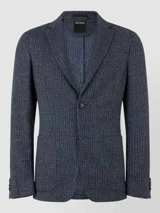 Ermenegildo Zegna single breasted cashmere silk linen jacket slim