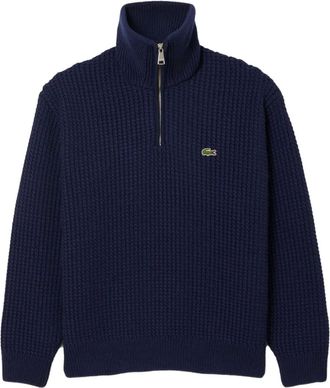 Lacoste Trui met logopatch - Blauw