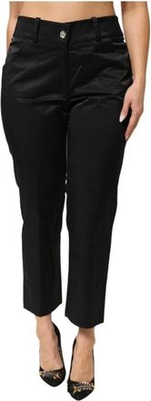 Bencivenga Cropped Straight Leg Trousers - female - BENCIVENGA - Cropped Trousers - Black - 3XL - Trousers