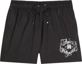 Amiri Hollywood Printed Swim Shorts - Black - XL