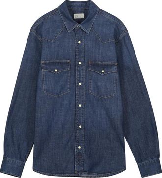 TELA GENOVA Acilio Western Shirt - Shirts - Hombre - Azul - 2XL