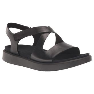 Ecco Ecco Flowt 273723 Leather Womens Hook and loop Sandals - Black - Size:UK 5-5.5
