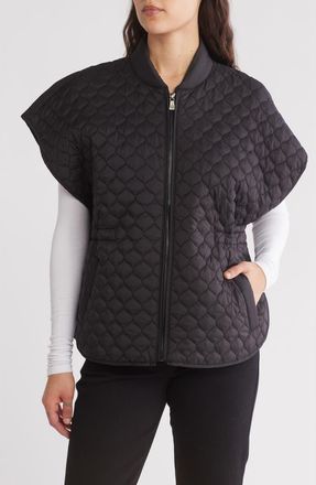 Democracy Quilted Capelet Jacket in Black at Nordstrom Rack, Size X-Large