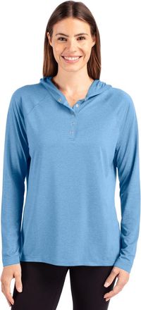 Cutter & Buck Coastline Epic Comfort Womens Hooded Long Sleeve Pullover Shirt